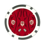 Folk flowers print Floral pattern Ethnic art Poker Chip Card Guard Back