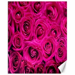 Pink Flowers Roses Canvas 16  X 20  by artworkshop