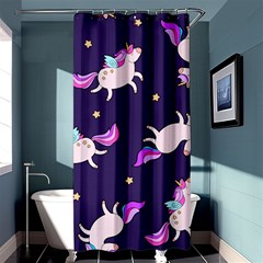 Fantasy-fat-unicorn-horse-pattern-fabric-design Shower Curtain 36  X 72  (stall)  by Jancukart