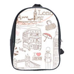 I Love London Drawing School Bag (large) by Jancukart