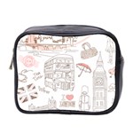 I Love London Drawing Mini Toiletries Bag (Two Sides) Front