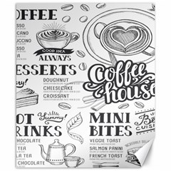 Vintage Coffee-tea-cafe-hamburger-menu-coffee-shop-menu Canvas 8  X 10  by Jancukart