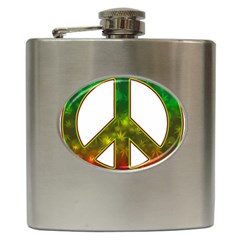 Peace-rastafarian Hip Flask (6 Oz) by Jancukart