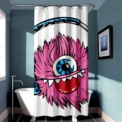 Monster-headphones-headset-listen Shower Curtain 36  X 72  (stall)  by Jancukart