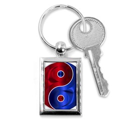 Yin Yang Eastern Asian Philosophy Key Chain (rectangle) by Jancukart