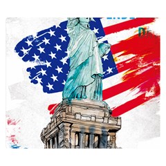 Statue Of Liberty Independence Day Poster Art Double Sided Flano Blanket (small)  by Jancukart