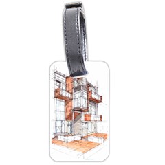 Rag-flats-onion-flats-llc-architecture-drawing Graffiti-architecture Luggage Tag (two Sides) by Jancukart