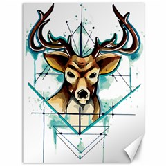 Deer-unicorn-tattoo-drawing-vector-watercolor Canvas 36  X 48  by Jancukart