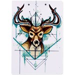 Deer-unicorn-tattoo-drawing-vector-watercolor A4 Clipboard Back