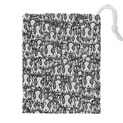 Sketchy Monster Insect Drawing Motif Pattern Drawstring Pouch (5xl) by dflcprintsclothing