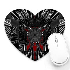 Abstract-artwork-art-fractal Heart Mousepads by Sudhe
