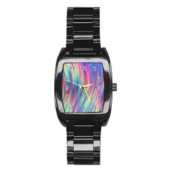 Rainbow Effect Cbdoilprincess  Stainless Steel Barrel Watch by CBDOilPrincess1