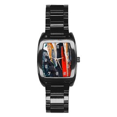 Art-modern-painting-background Stainless Steel Barrel Watch by Jancukart