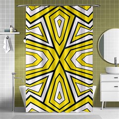 Abstract Pattern Geometric Backgrounds  Shower Curtain 48  X 72  (small)  by Eskimos