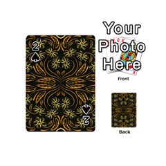 Folk Flowers Print Floral Pattern Ethnic Art Playing Cards 54 Designs (mini) by Eskimos