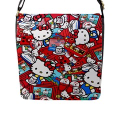 Hello-kitty-003 Flap Closure Messenger Bag (l) by nate14shop