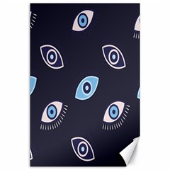 Eyes Evil Eye Blue Pattern Design Canvas 24  X 36  by artworkshop