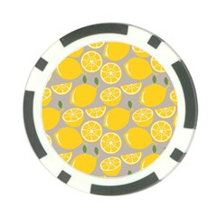 Lemon Pattern Poker Chip Card Guard by artworkshop