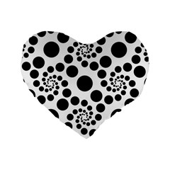 Dot Standard 16  Premium Heart Shape Cushions by nateshop