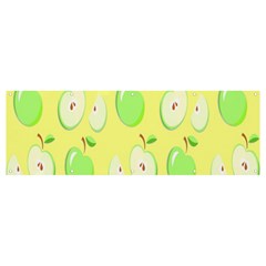 Apple Pattern Green Yellow Banner And Sign 12  X 4  by artworkshop