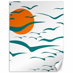 Sunset Glow Sun Bird Canvas 12  X 16  by Sapixe