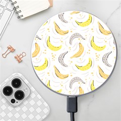 Seamless Stylish Pattern-with-fresh-yellow-bananas-background Wireless Charger by Wegoenart