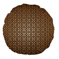 Background-chevron Chocolate Large 18  Premium Round Cushions by nateshop