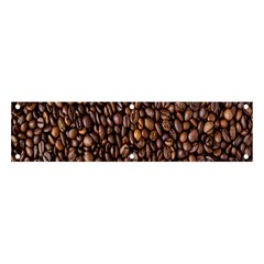 Coffee Beans Food Texture Banner And Sign 4  X 1  by artworkshop