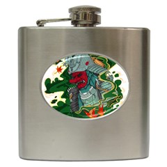 Armor Japan Maple Leaves Samurai Hip Flask (6 Oz) by Amaryn4rt