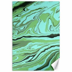 Waves Marbled Abstract Background Canvas 12  X 18  by Amaryn4rt