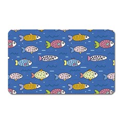 Sea Fish Blue Submarine Animals Magnet (rectangular) by Amaryn4rt