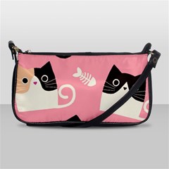 Cat Pattern Backgroundpet Shoulder Clutch Bag by Amaryn4rt