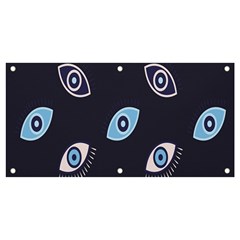 Eyes Evil Eye Blue Pattern Banner And Sign 4  X 2  by artworkshop