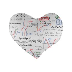 Math Formula Pattern Standard 16  Premium Heart Shape Cushions by Wegoenart