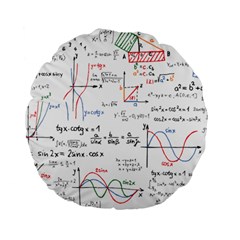 Math Formula Pattern Standard 15  Premium Flano Round Cushions by Wegoenart