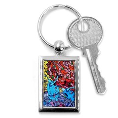 Graffiti-wall-mural-painting-arts Key Chain (rectangle) by Simbadda