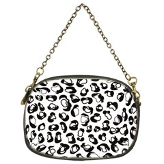 Black And White Leopard Print Jaguar Dots Chain Purse (two Sides) by ConteMonfrey