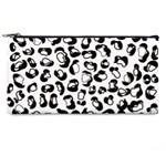 Black And White Leopard Print Jaguar Dots Pencil Case Front