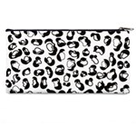 Black And White Leopard Print Jaguar Dots Pencil Case Back