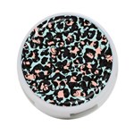 Blue And Pink Jaguar Dots Leopard Black And White Leopard Print Jaguar Dots 4-Port USB Hub (Two Sides) Front