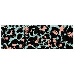 Blue And Pink Jaguar Dots Leopard Black And White Leopard Print Jaguar Dots Banner and Sign 12  x 4  Front