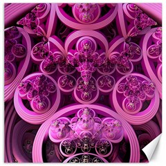 Fractal-math-geometry-visualization Pink Canvas 20  X 20  by Pakrebo