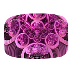 Fractal-math-geometry-visualization Pink Mini Square Pill Box by Pakrebo