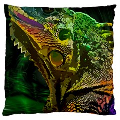 Chameleon Reptile Lizard Animal Standard Flano Cushion Case (one Side) by Wegoenart