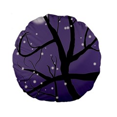 Moon Night Fantasy Dark Love Standard 15  Premium Flano Round Cushions by Wegoenart