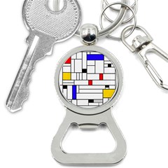 Illustration Geometric Abstract Plates Mosaic Bottle Opener Key Chain by Wegoenart