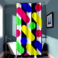 Illustration Geometric Form Circle Line Pattern Shower Curtain 36  X 72  (stall)  by Wegoenart