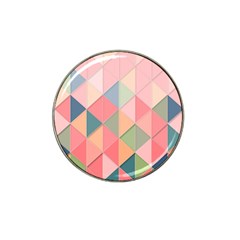 Illustration Pink Background Geometric Triangle Hat Clip Ball Marker (4 Pack) by Wegoenart