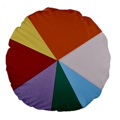 Colorful Paper Art Materials Large 18  Premium Round Cushions by Wegoenart