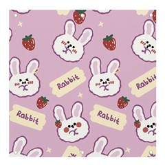 Illustration Rabbit Cartoon Background Pattern Banner And Sign 4  X 4  by Sudhe